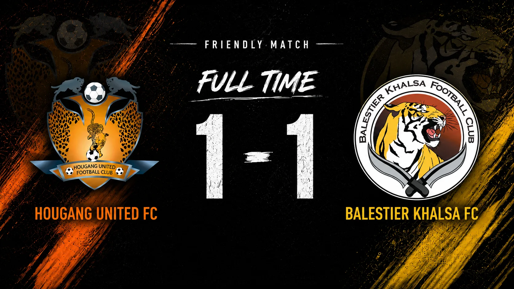 CHEETAHS HELD BY BALESTIER IN PRE-SEASON FRIENDLY